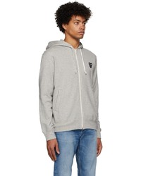 grauer Pullover mit einem Kapuze von Comme Des Garcons Play