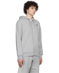 grauer Pullover mit einem Kapuze von A.P.C.