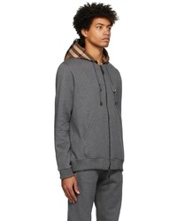 grauer Pullover mit einem Kapuze von Burberry