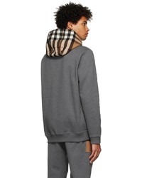 grauer Pullover mit einem Kapuze von Burberry