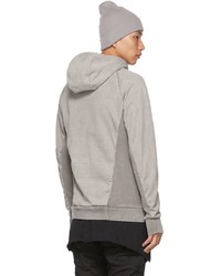 grauer Pullover mit einem Kapuze von Boris Bidjan Saberi