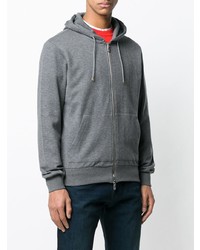 grauer Pullover mit einem Kapuze von Eleventy