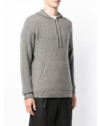 grauer Pullover mit einem Kapuze von Roberto Collina