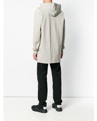 grauer Pullover mit einem Kapuze von Rick Owens