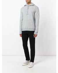 grauer Pullover mit einem Kapuze von Saint Laurent