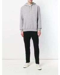 grauer Pullover mit einem Kapuze von Pop Trading International