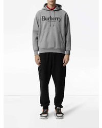 grauer Pullover mit einem Kapuze von Burberry