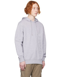 grauer Pullover mit einem Kapuze von Balmain