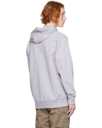 grauer Pullover mit einem Kapuze von Balmain