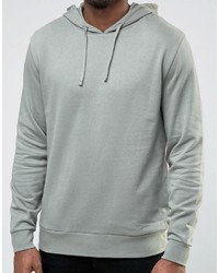 grauer Pullover mit einem Kapuze von Asos