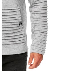 grauer Pullover mit einem Kapuze von INDICODE