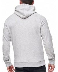 grauer Pullover mit einem Kapuze von INDICODE