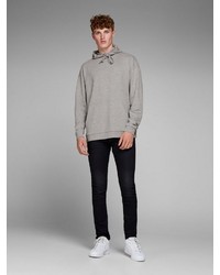 grauer Pullover mit einem Kapuze von Jack & Jones