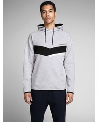 grauer Pullover mit einem Kapuze von Jack & Jones