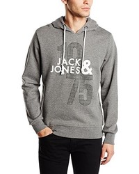 grauer Pullover mit einem Kapuze von Jack & Jones