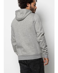 grauer Pullover mit einem Kapuze von Jack Wolfskin