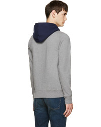 grauer Pullover mit einem Kapuze von Paul Smith