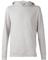 grauer Pullover mit einem Kapuze von John Elliott + Co