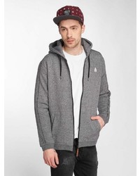 grauer Pullover mit einem Kapuze von Just Rhyse