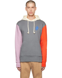 grauer Pullover mit einem Kapuze von JW Anderson