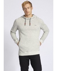 grauer Pullover mit einem Kapuze von khujo