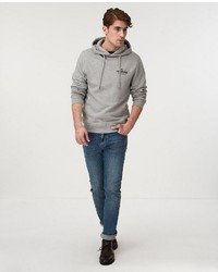 grauer Pullover mit einem Kapuze von Lexington