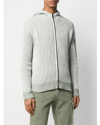 grauer Pullover mit einem Kapuze von Stone Island