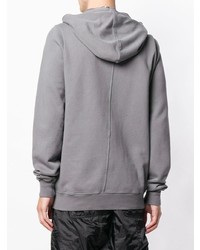 grauer Pullover mit einem Kapuze von Rick Owens DRKSHDW