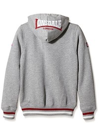 grauer Pullover mit einem Kapuze von Lonsdale