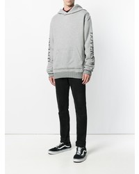 grauer Pullover mit einem Kapuze von Amiri