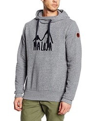 grauer Pullover mit einem Kapuze von Maloja