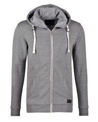 grauer Pullover mit einem Kapuze von Minimum