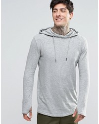grauer Pullover mit einem Kapuze von Minimum