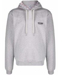 grauer Pullover mit einem Kapuze von Moschino