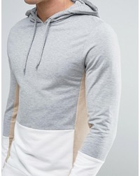 grauer Pullover mit einem Kapuze von Asos