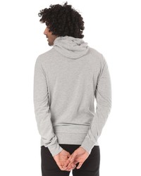 grauer Pullover mit einem Kapuze von Naketano