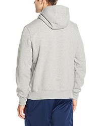 grauer Pullover mit einem Kapuze von New Era