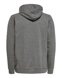 grauer Pullover mit einem Kapuze von ONLY & SONS