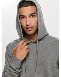 grauer Pullover mit einem Kapuze von ONLY & SONS