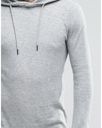 grauer Pullover mit einem Kapuze von Minimum