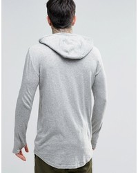 grauer Pullover mit einem Kapuze von Minimum