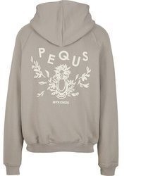 grauer Pullover mit einem Kapuze von PEQUS