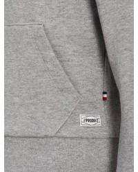 grauer Pullover mit einem Kapuze von Produkt