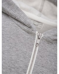 grauer Pullover mit einem Kapuze von Produkt