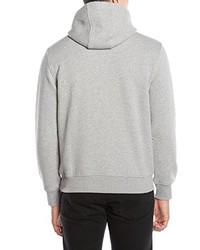 grauer Pullover mit einem Kapuze