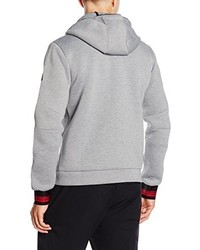 grauer Pullover mit einem Kapuze