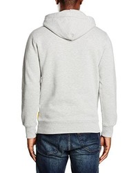 grauer Pullover mit einem Kapuze