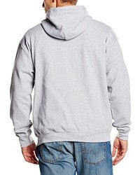 grauer Pullover mit einem Kapuze