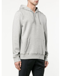 grauer Pullover mit einem Kapuze von Valentino