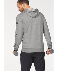 grauer Pullover mit einem Kapuze von Reebok